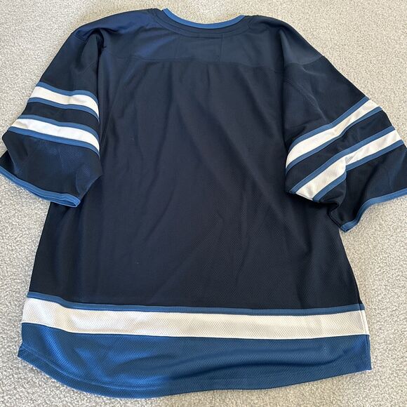 Winnipeg Jets Colors Blank Monkey Hockey Jersey Adult Size GC Goal Cut Blue - Picture 9 of 9